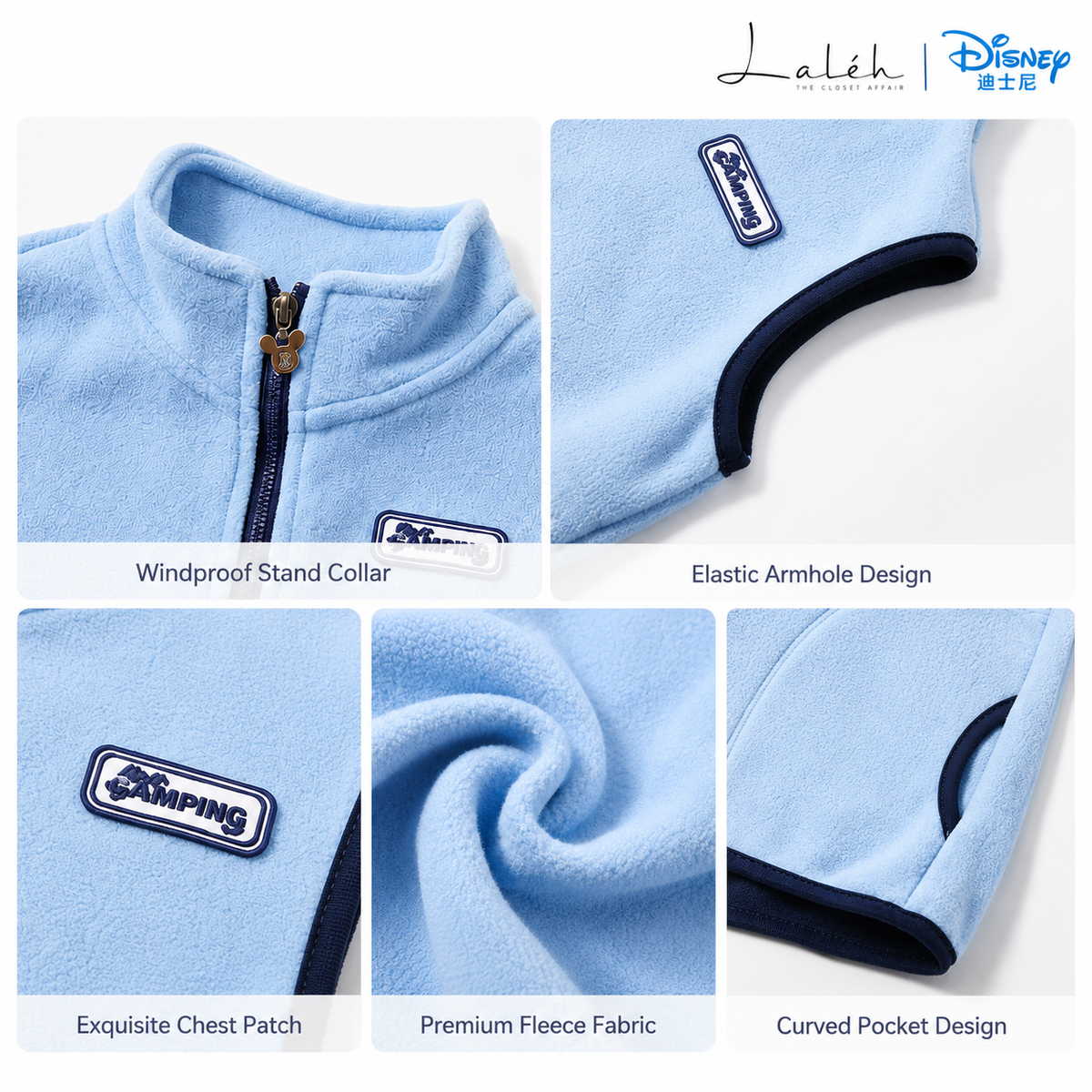 School uniform essentials Boys' and girls' fleece vests, springautumn styles, for middle