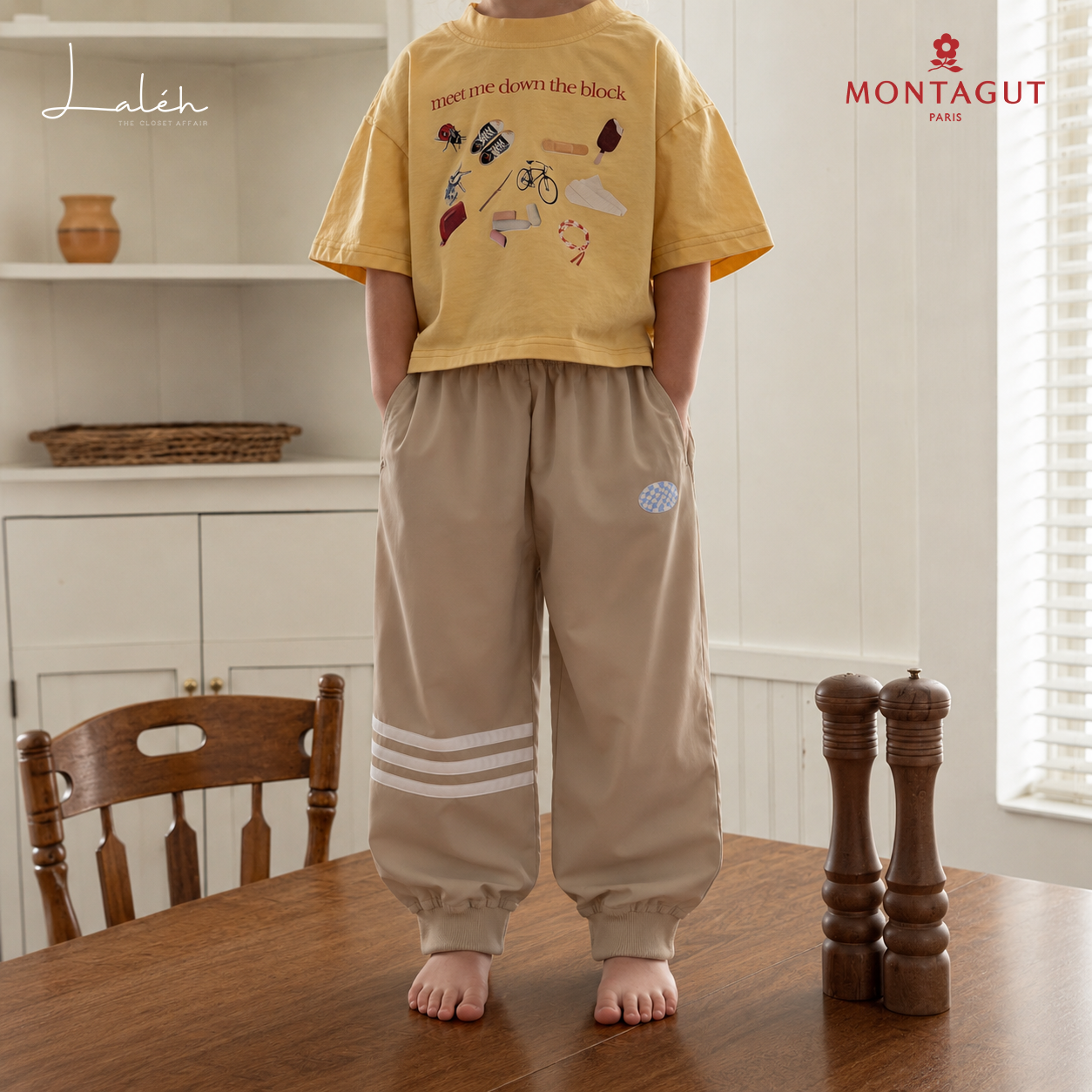 [Lightweight labeled jogger mosquito-repellent pants] Boys_ spring