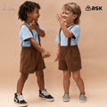 Forest style back-to-school children_s pants, summer kids_ suspenders, shorts, boys