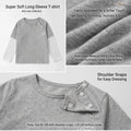 [Pure Cotton] Children_s Long-Sleeve T-Shirt, Boys_ Base Shirt, Baby Soft and Skin-Friendly