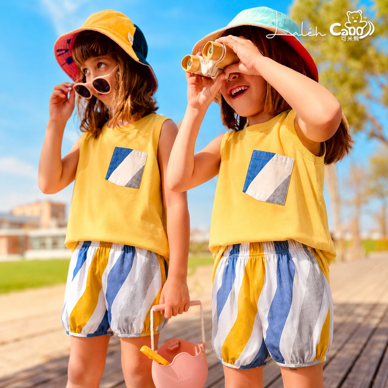 [Lightweight Breathable Vest Set] Comfortable and loose two-piece two-piece set for boys