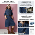 [Summer Vacation Outing] [Benefits] Girls_ Skirt Spring Vintage Style Denim Dress