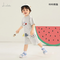 Children_s short-sleeve set, summer boys_ casual clothes, 2026 new two-piece set,
