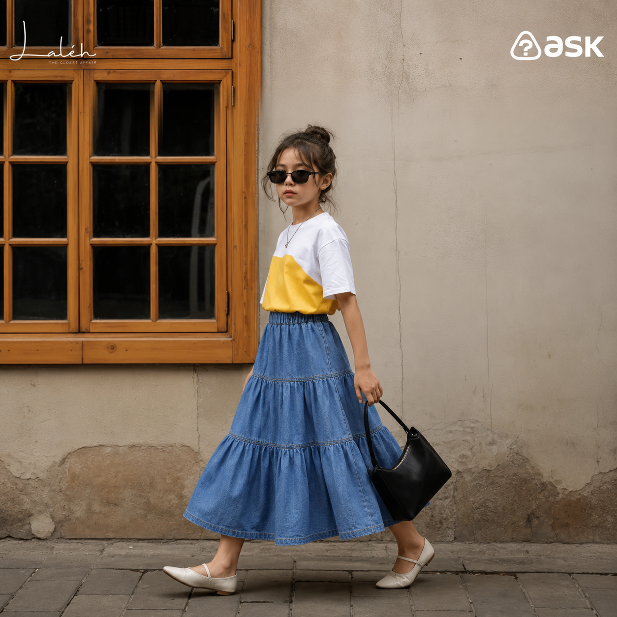 [Denim Skirt] Girls_ skirt, summer cake skirt, bright line, children_s skirt, princess skirt