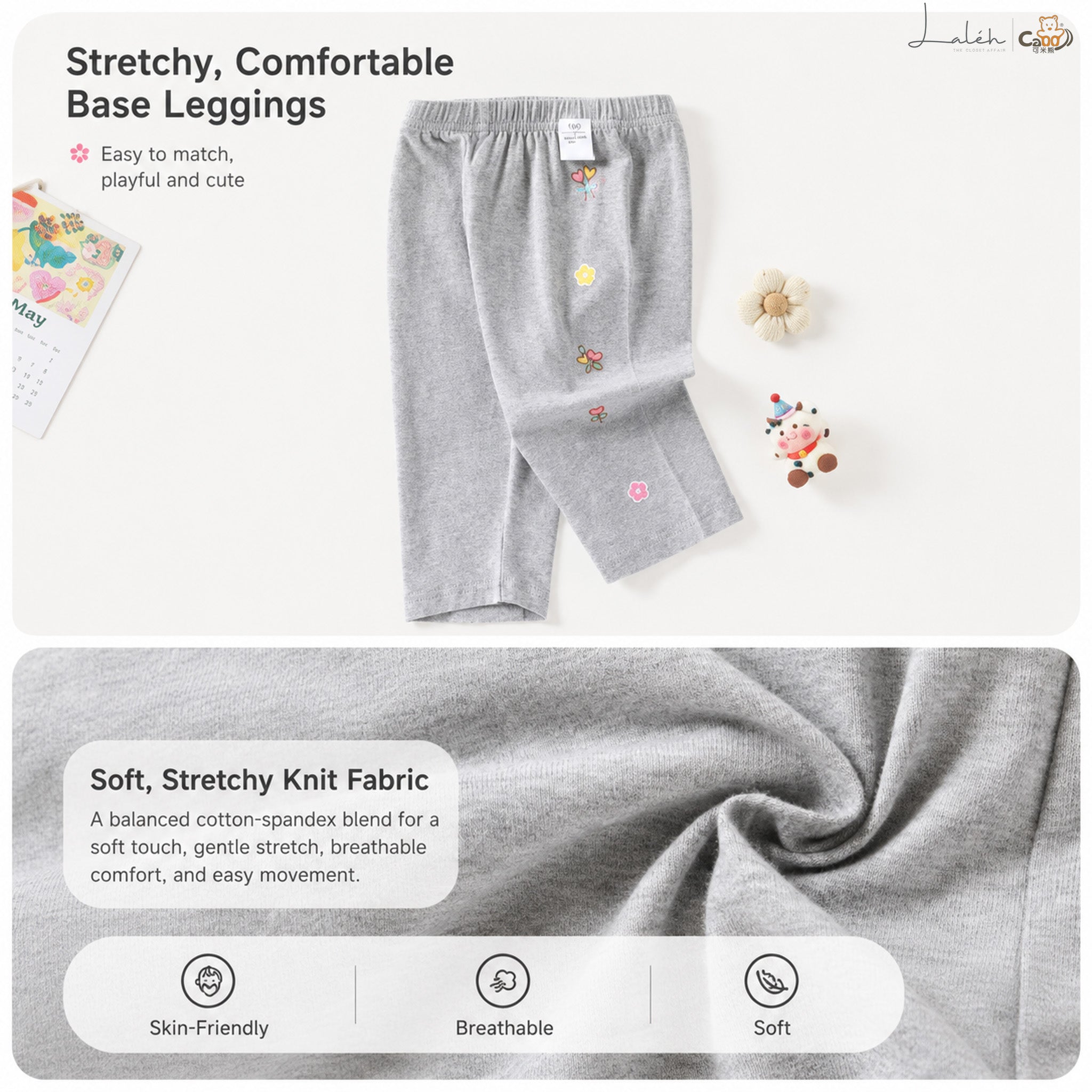 [Chic Casual Stretch Leggings] Children_s Wear, Girls_ Baby Summer Fashion Casual Pants,
