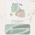 [New Chinese Style Traditional Style Vest Set] Children_s Summer Hanfu Two-Piece Set