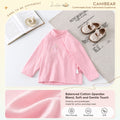 [Fashionable Simple Versatile Mid-Neck Base Shirt] Children_s Wear for Girls, Autumn