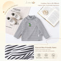 [Simple Striped Versatile Base Shirt] Children_s Baby Boys_ Autumn and Winter Stylish Long