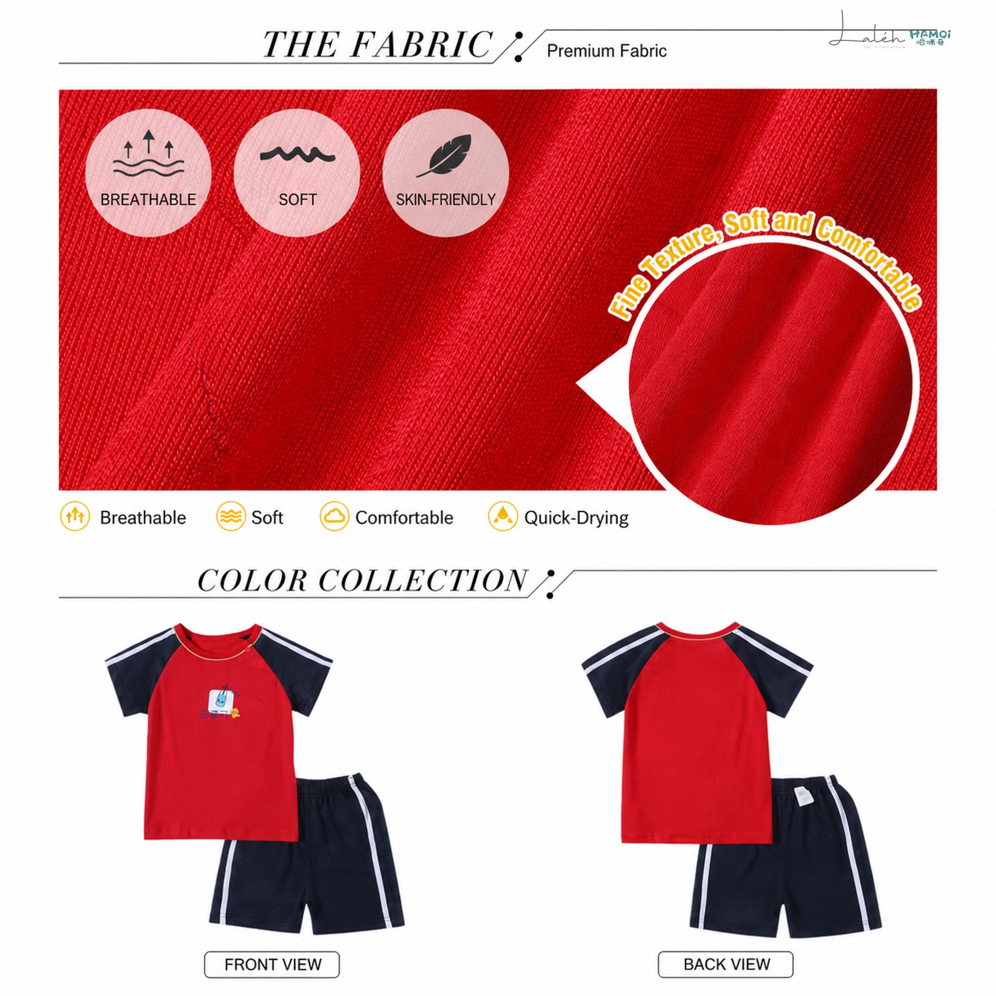 Summer Short-Sleeve Short-Sleeve Set, Short-Sleeve Set, Air-Conditioning Suit for Babies