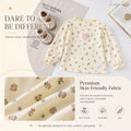 [Sweet Floral Long-Sleeve T-Shirt] Children_s Baby Girls_ Autumn Chic Cute Base Shirt