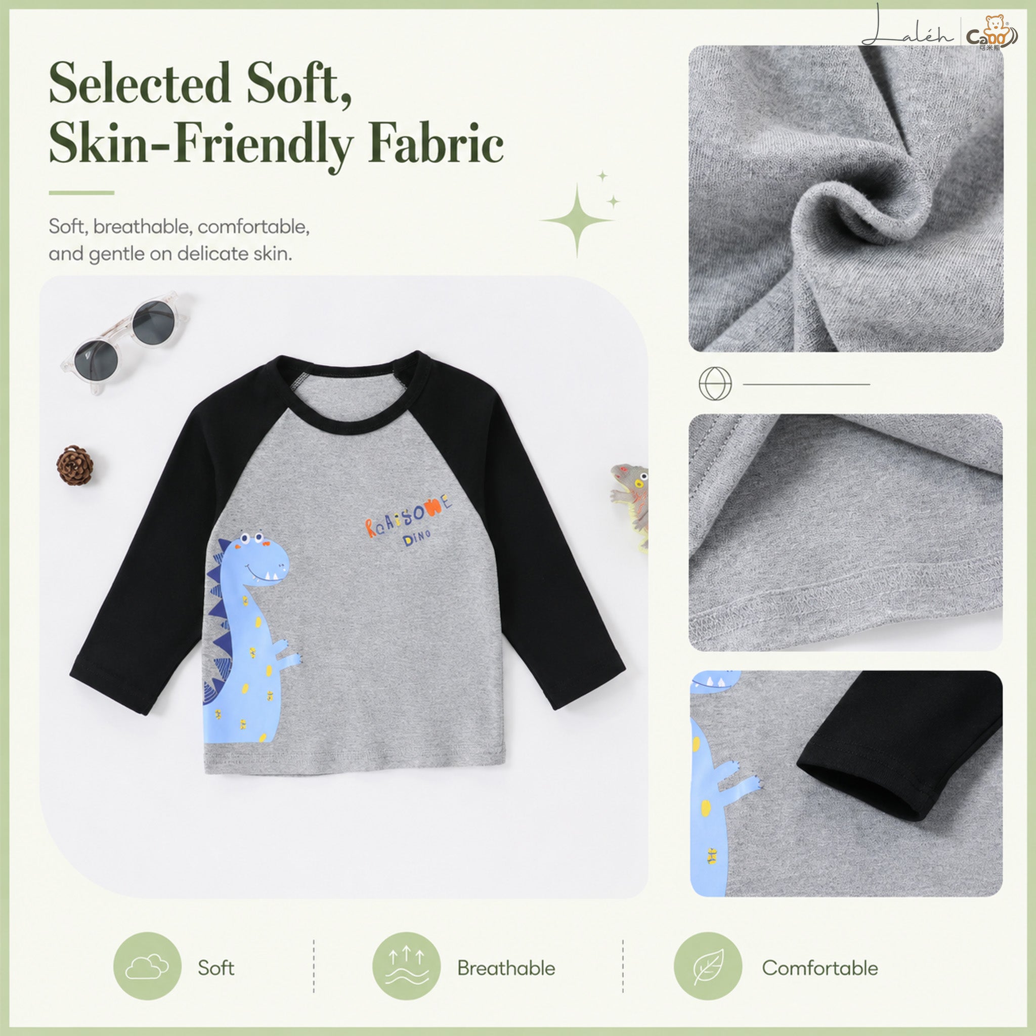 [Comfortable and Versatile Color-Block Base Shirt] Stylish versatile T-shirt for kids and baby