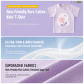 [Soft and Skin-Friendly] Baby short-sleeve T-shirt, pure cotton summer thin boys_ top, girls
