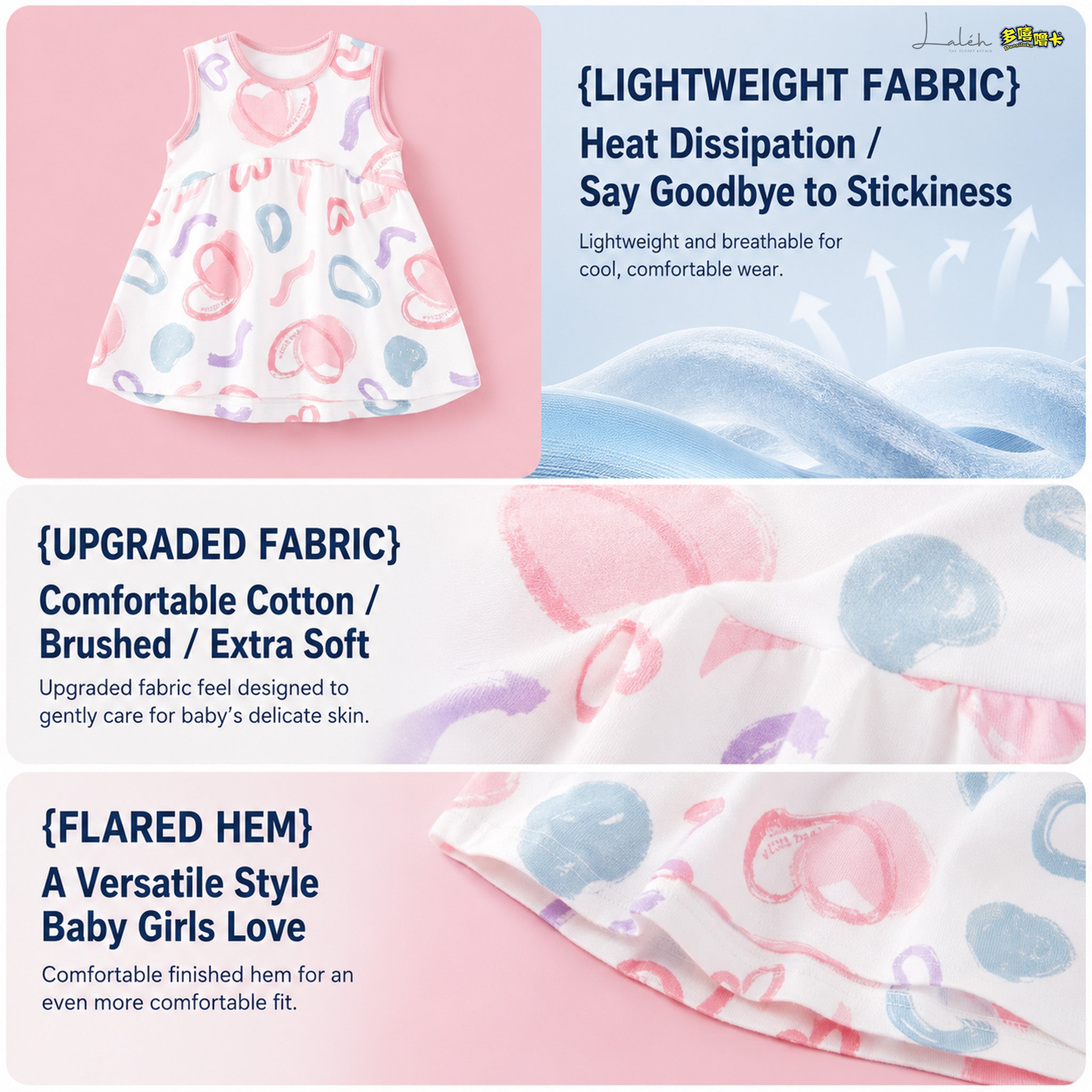 [Lightweight and Breathable] Newborn clothes, summer thin dresses, girls_ princess dresses,