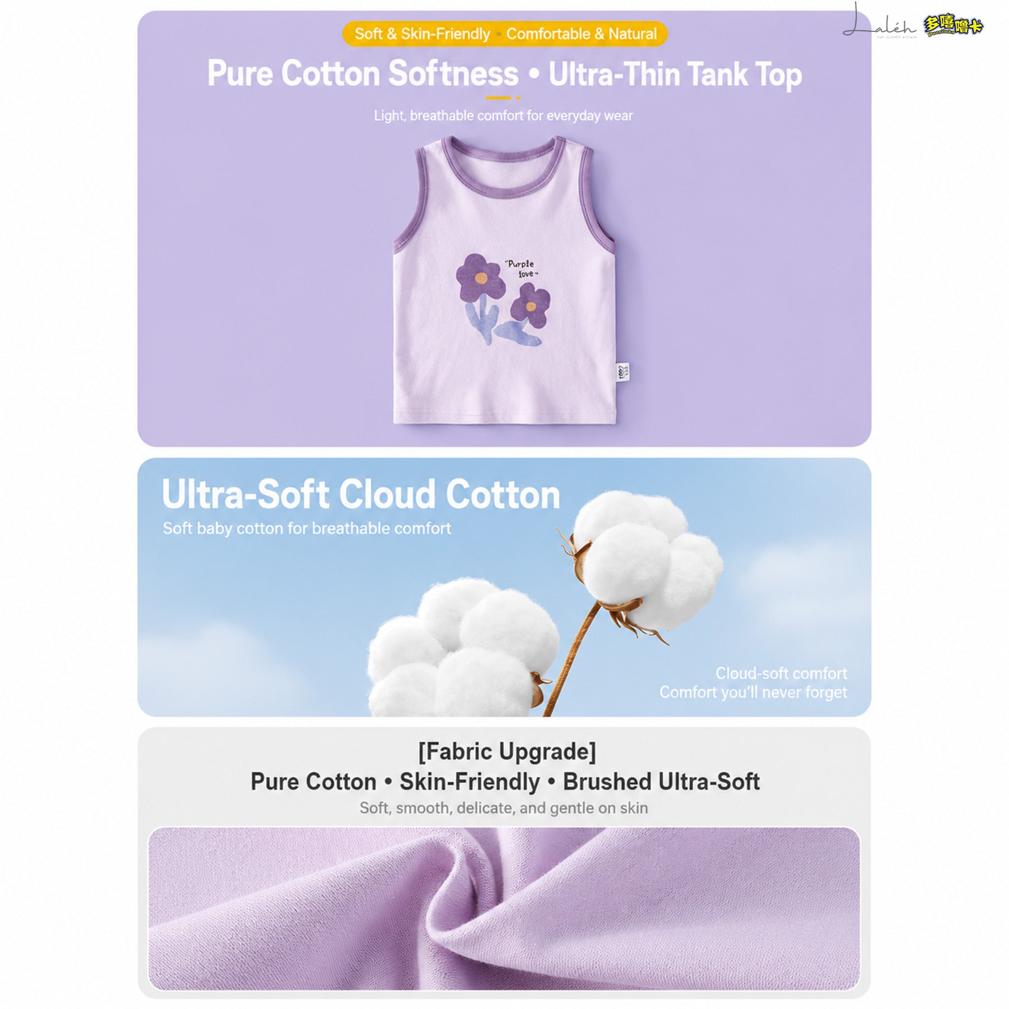 [Skin-friendly and breathable] Newborn clothes, summer baby vest, boys_ and girls