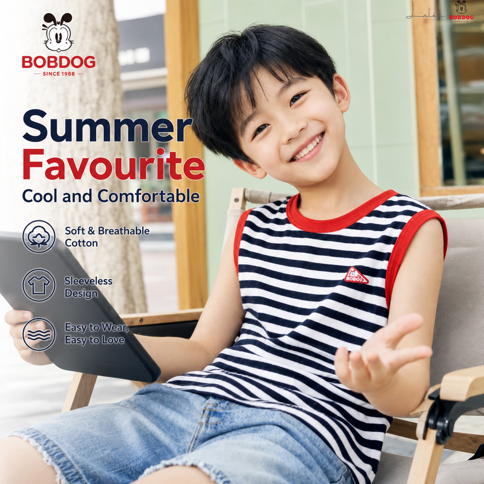 [95_ cotton] Children_s summer thin tank top, sleeveless top for boys
