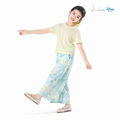 [Two-Piece Set] Children_s Set, Summer Wide-Leg Pants, Girls_ Tops, Casual Set