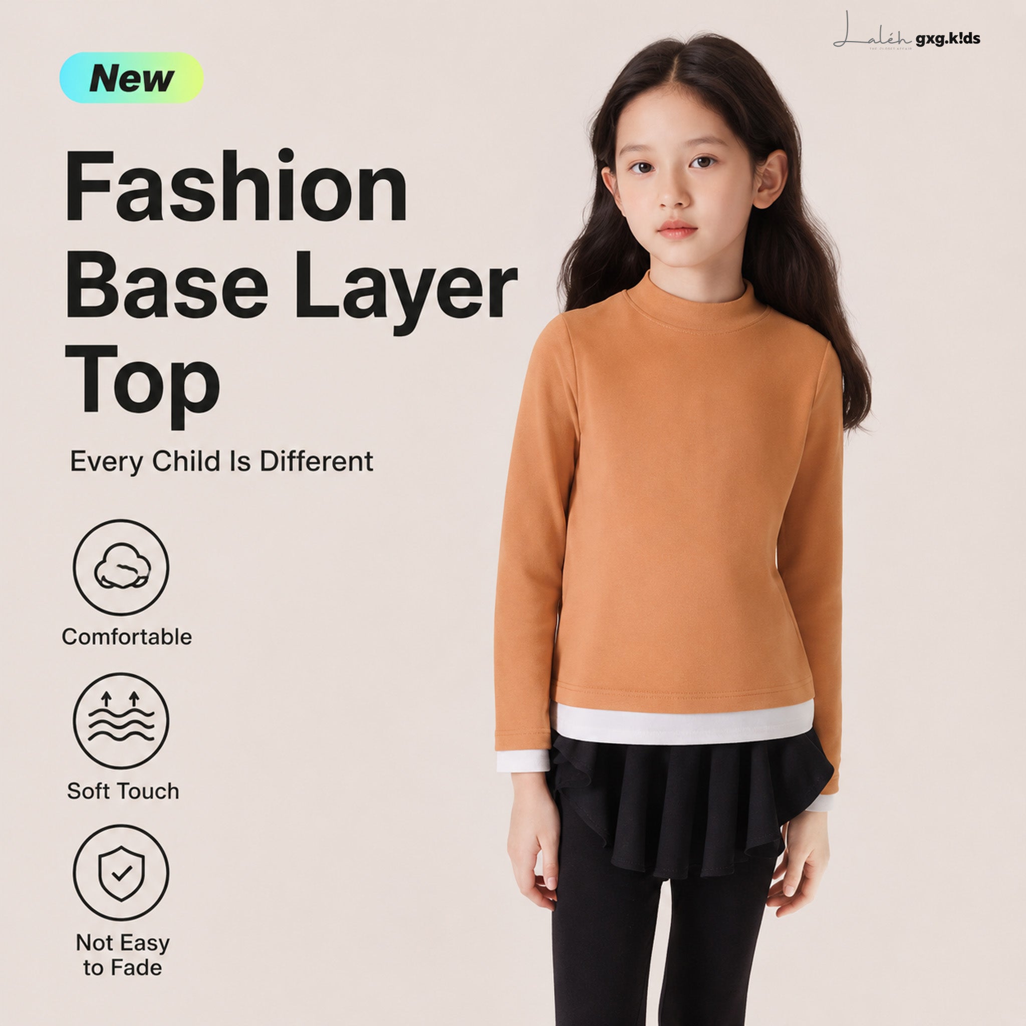 GXG Children_s Spring Casual Fashion Dress Hem Patchwork Medium and Large Kids Casual