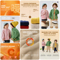 Kids Fleece Jacket – Double-Sided, Front Zip, 3 Colors