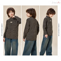 Boys' and girls' half-turtleneck base shirt, children's striped 2026 spring new skin-friendly
