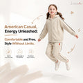 [Hooded Zipper Sports Set] Girls' SpringAutumn New Loose Casual Sweatshirt