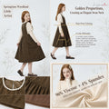 [Forest Floral Tank Skirt Set] Girls' SpringAutumn New Sweet Two-Piece Base