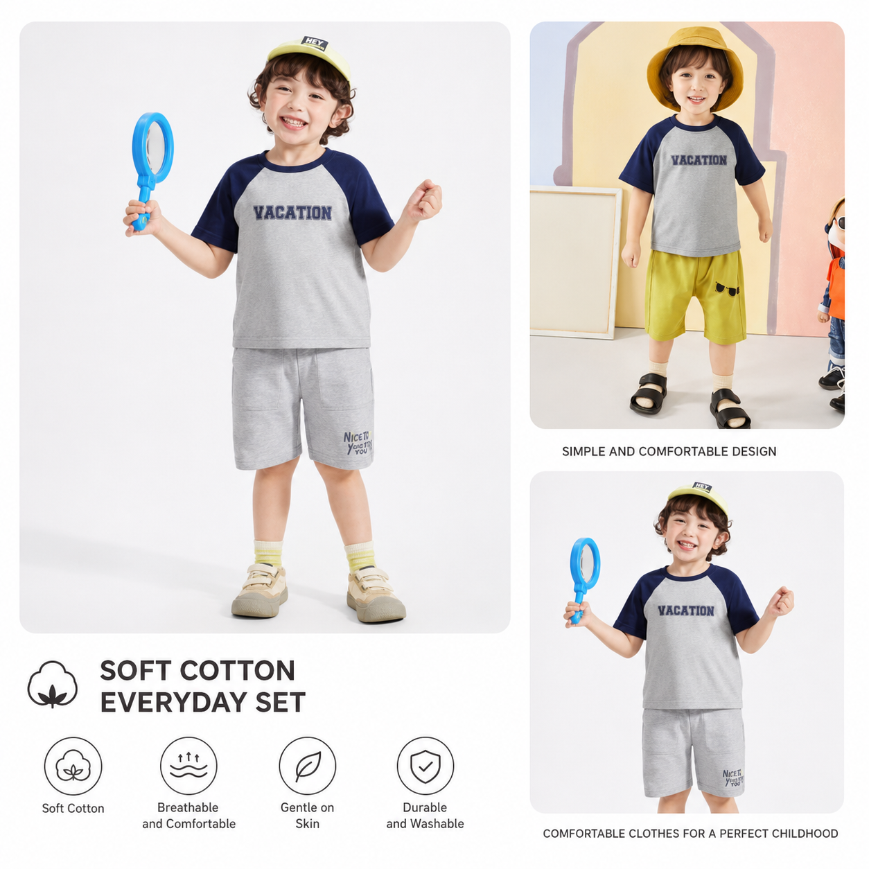 Short-sleeve T-shirt, summer boys_ pure cotton top, 2026 summer baby half-sleeve