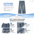 Kids Wide-Leg Jeans – American Vintage Style, Elastic Waist