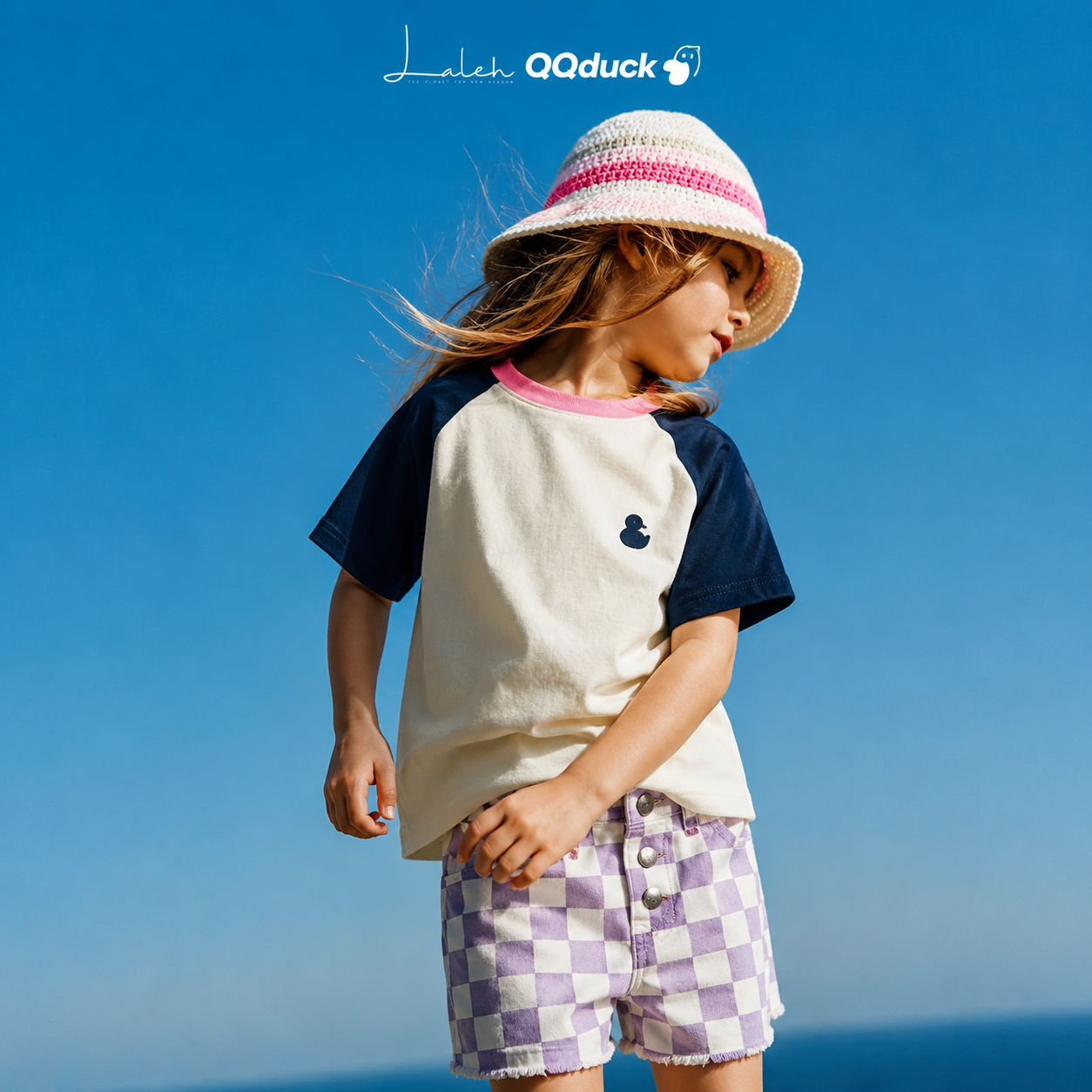 [Trendy Pleated Short Sleeve T-Shirt] Summer girls_ short-sleeve fashion cotton T-shirt,