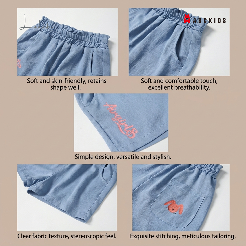 Girls_ shorts, summer lightweight and comfortable
