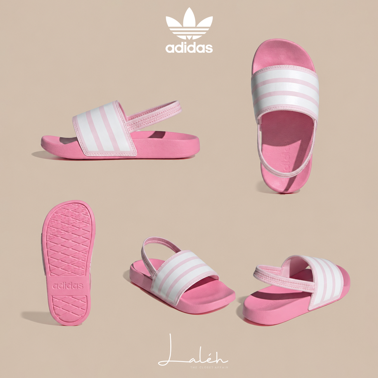 3-ADILETTE ESTRAP Simple, comfortable, breathable, and casual sandals for girls and