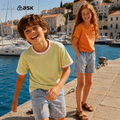 Children_s pants, summer teen jeans, medium-to-large kids shorts, five-point pants