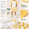 [100_ Cotton] Children_s short-sleeved shirts and shorts, homewear, boys and girls_ summer