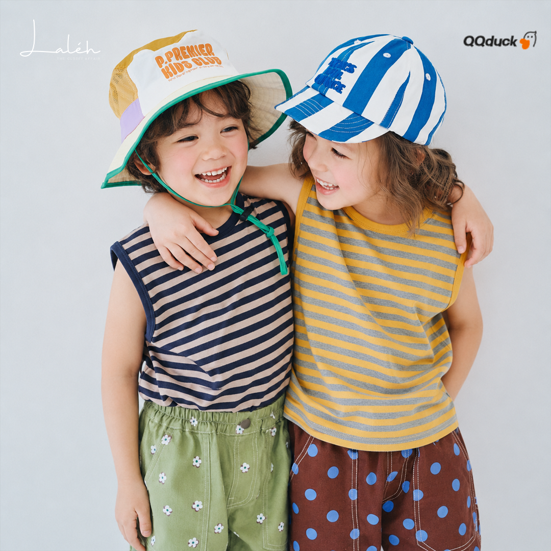 Summer Cool Children_s Vest] Sleeveless striped vest for boys and girls