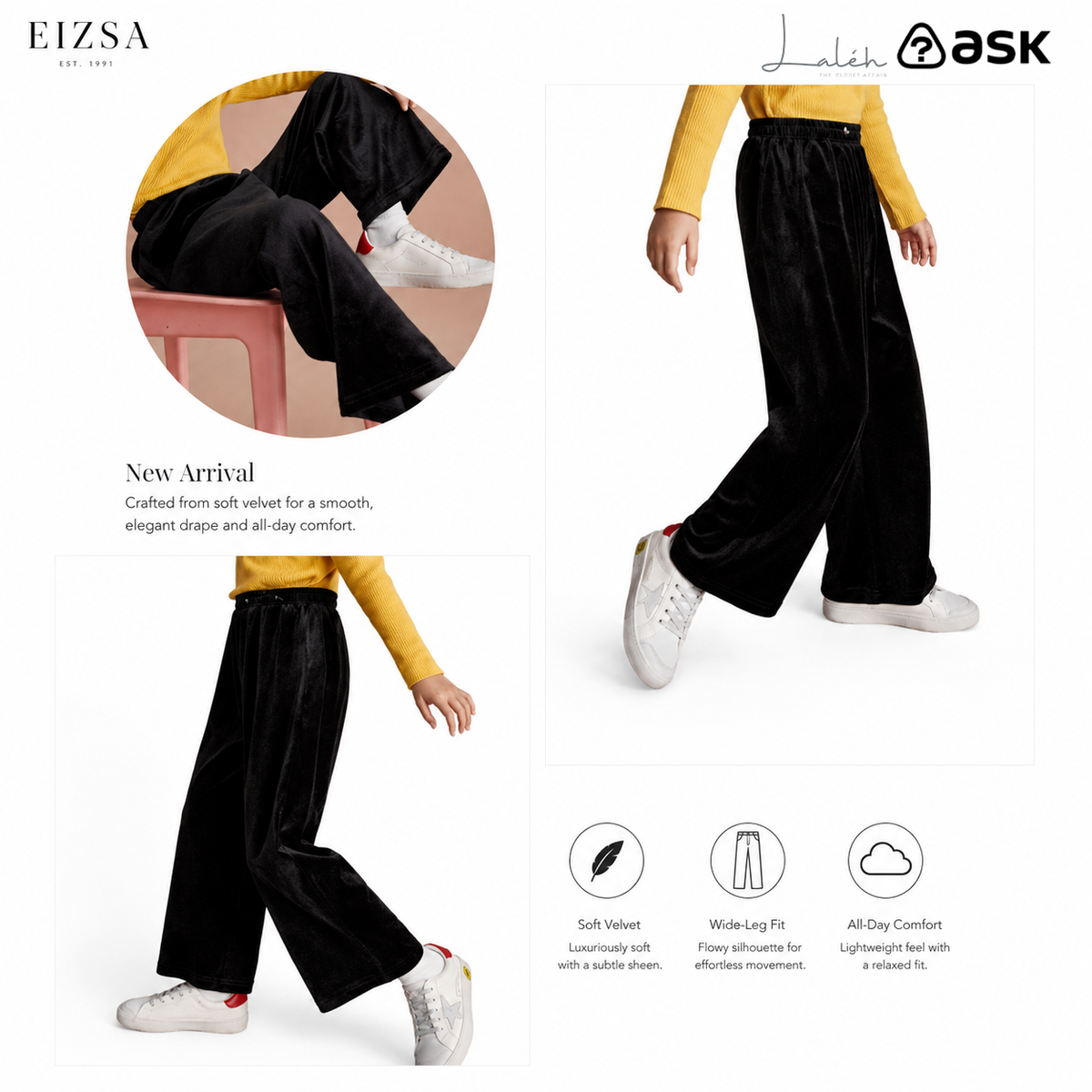 Spring Pants for Girls and Girls, Gold Faux Mink Straight-Leg