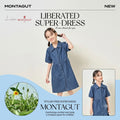 Girls_ summer thin lapel, waist-shaped, collegiate style, big kids