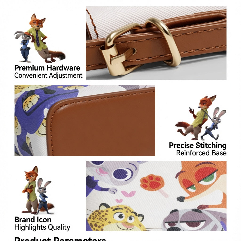 Zootopia phonebag, shoulder crossbody bag, portable bag, portable travel small bag