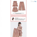 Summer Three-Piece Set] Children_s short-sleeve T-shirt, shorts, cropped pants, girls