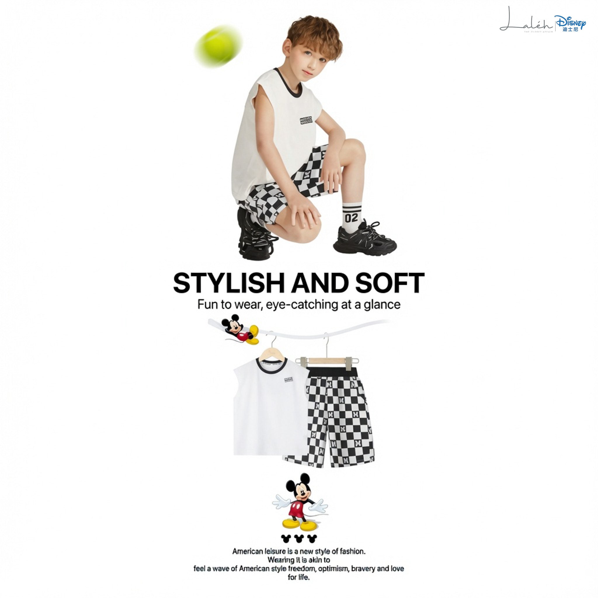 Qingcang Special Cool Boys_ Vests Sets, Children_s Sports Sets, Vests and Shorts Two