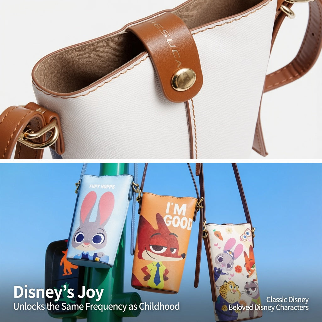 Zootopia phonebag, shoulder crossbody bag, portable bag, portable travel small bag