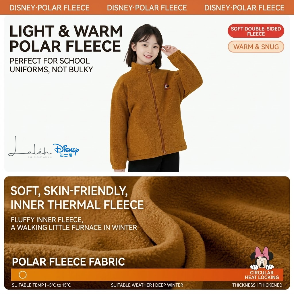 [Mickey Double-Sided Fleece] AutumnWinter Children's Jacket, Boys' Sports Casual Warm