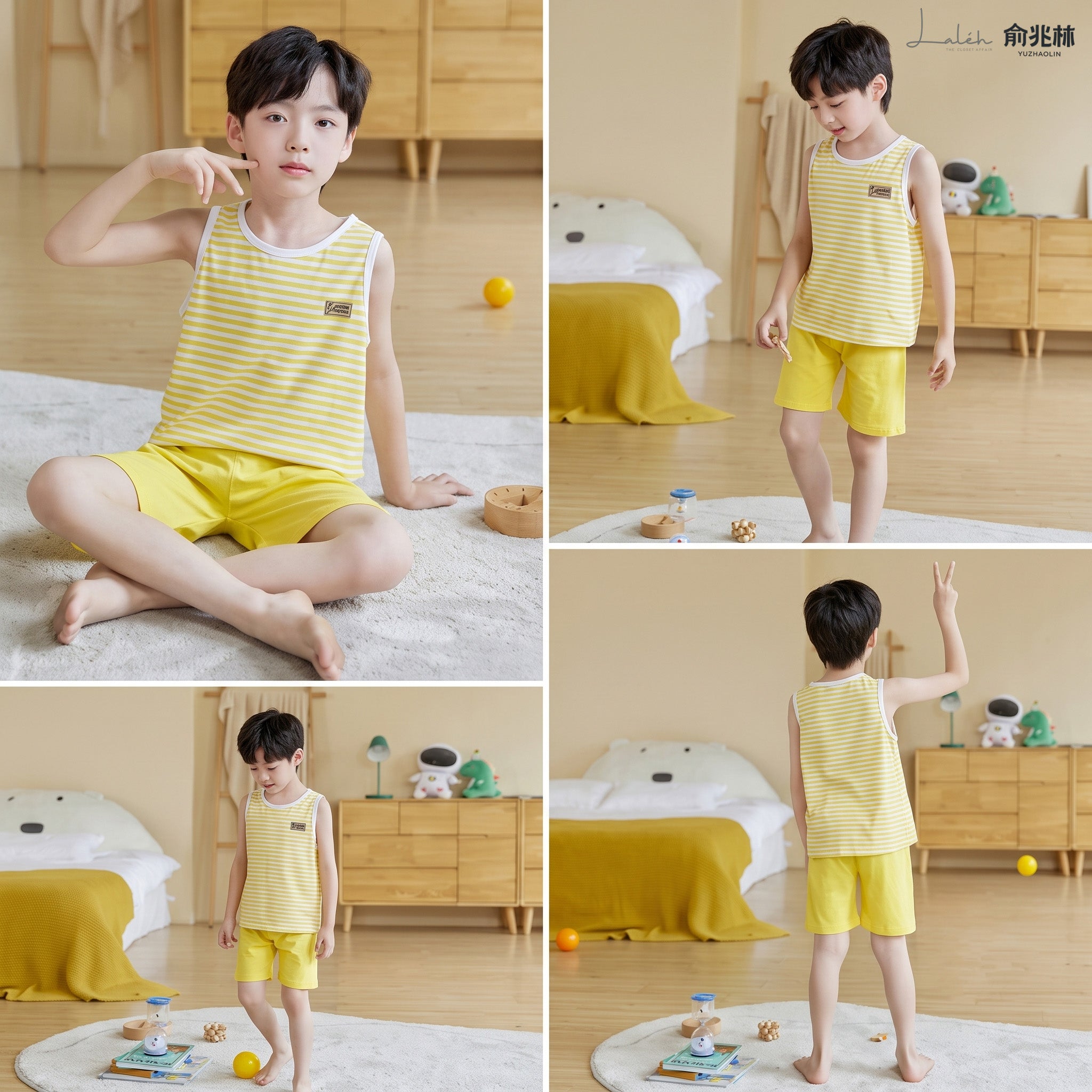 [Pure Cotton Pajamas] kids_ Summer Thin Loungewear Set 2025 Comfortable